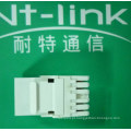 2014 Netlink Best-sell Dupla Cat.6 UTP RJ45 Keystone Jack Com Tampa de Poeira